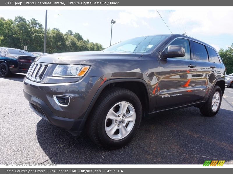 Granite Crystal Metallic / Black 2015 Jeep Grand Cherokee Laredo