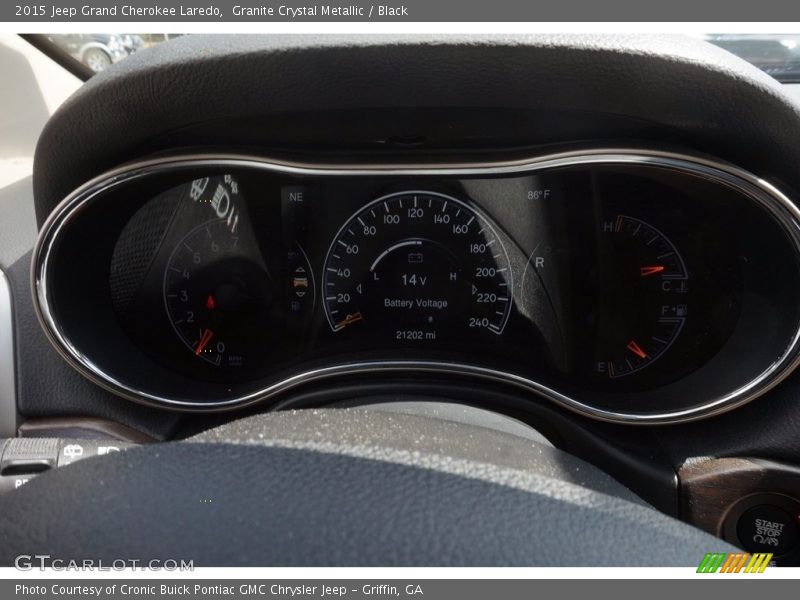 Granite Crystal Metallic / Black 2015 Jeep Grand Cherokee Laredo