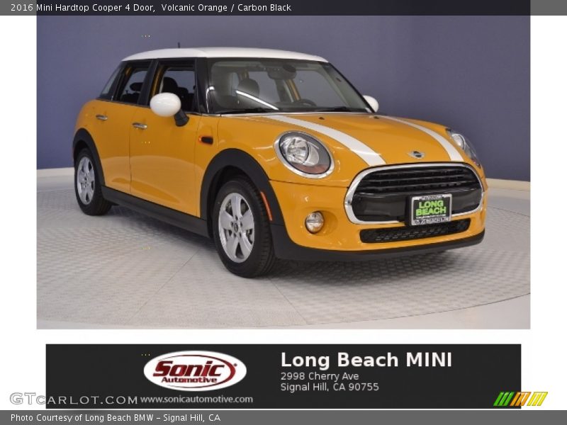 Volcanic Orange / Carbon Black 2016 Mini Hardtop Cooper 4 Door