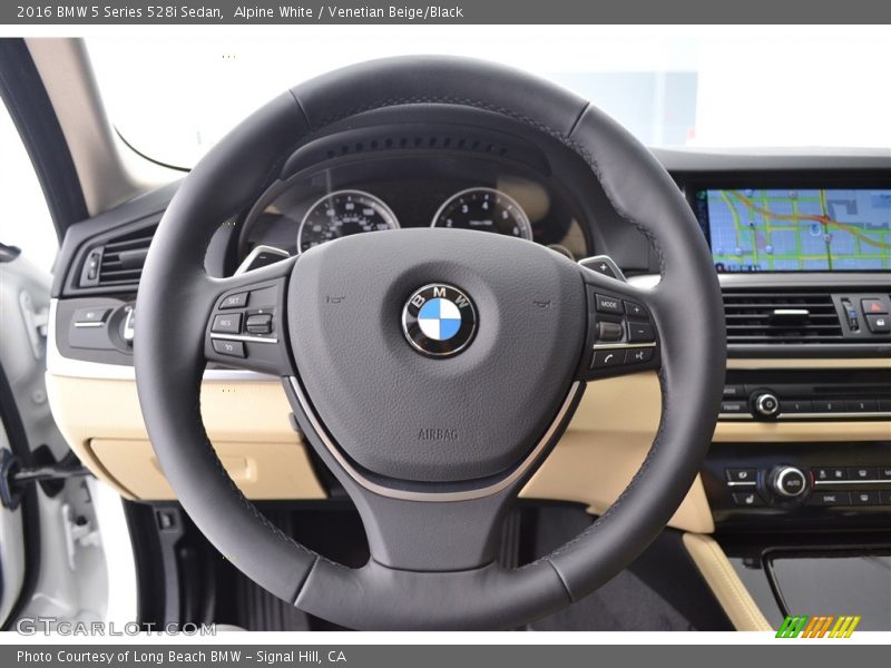 Alpine White / Venetian Beige/Black 2016 BMW 5 Series 528i Sedan