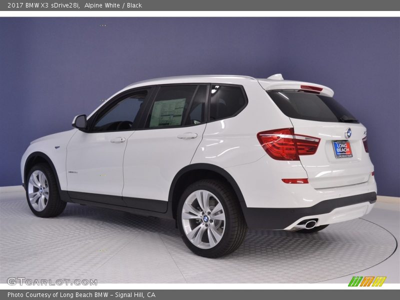 Alpine White / Black 2017 BMW X3 sDrive28i