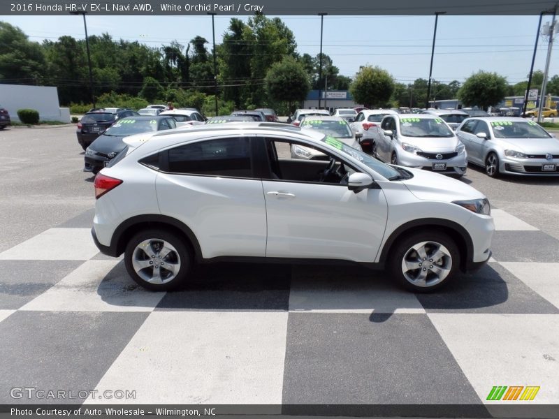 White Orchid Pearl / Gray 2016 Honda HR-V EX-L Navi AWD