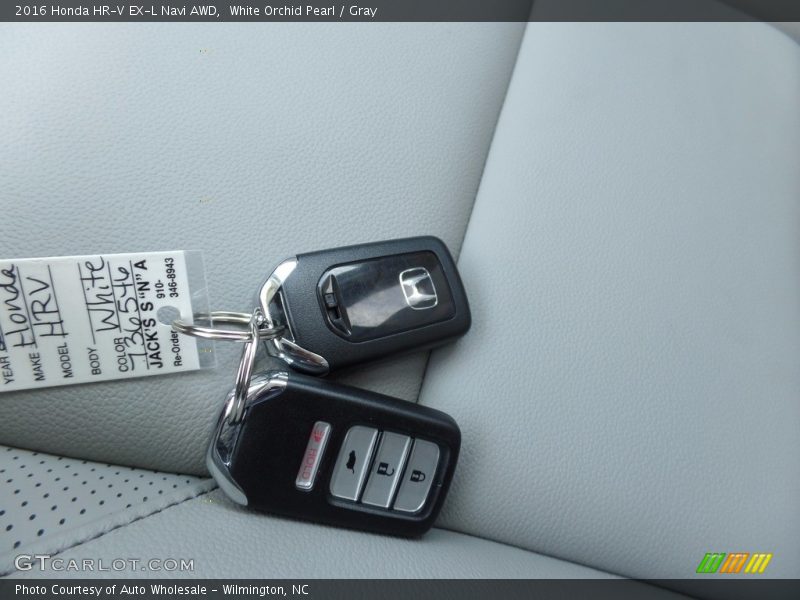 White Orchid Pearl / Gray 2016 Honda HR-V EX-L Navi AWD