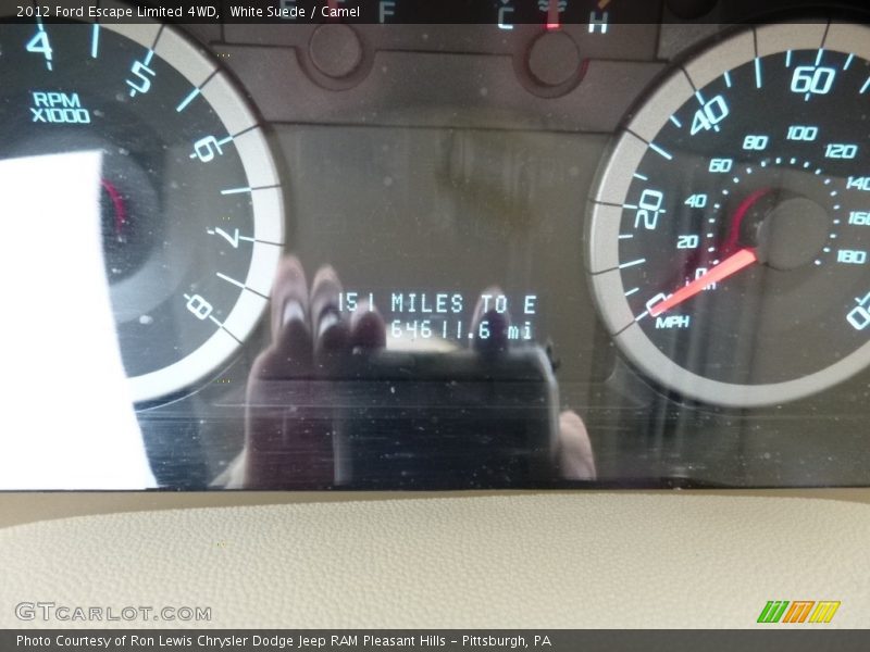 White Suede / Camel 2012 Ford Escape Limited 4WD