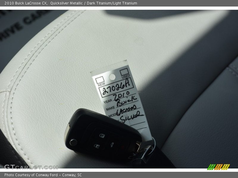 Quicksilver Metallic / Dark Titanium/Light Titanium 2010 Buick LaCrosse CX