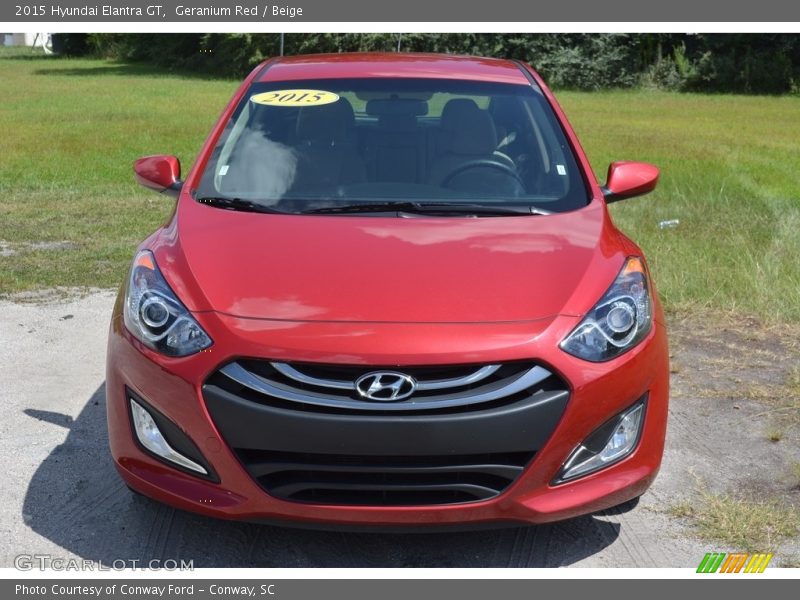 Geranium Red / Beige 2015 Hyundai Elantra GT