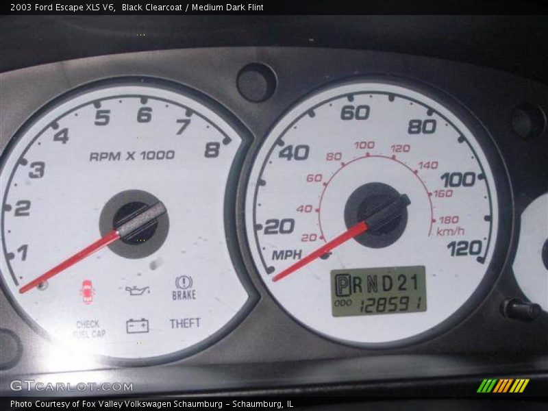 Black Clearcoat / Medium Dark Flint 2003 Ford Escape XLS V6