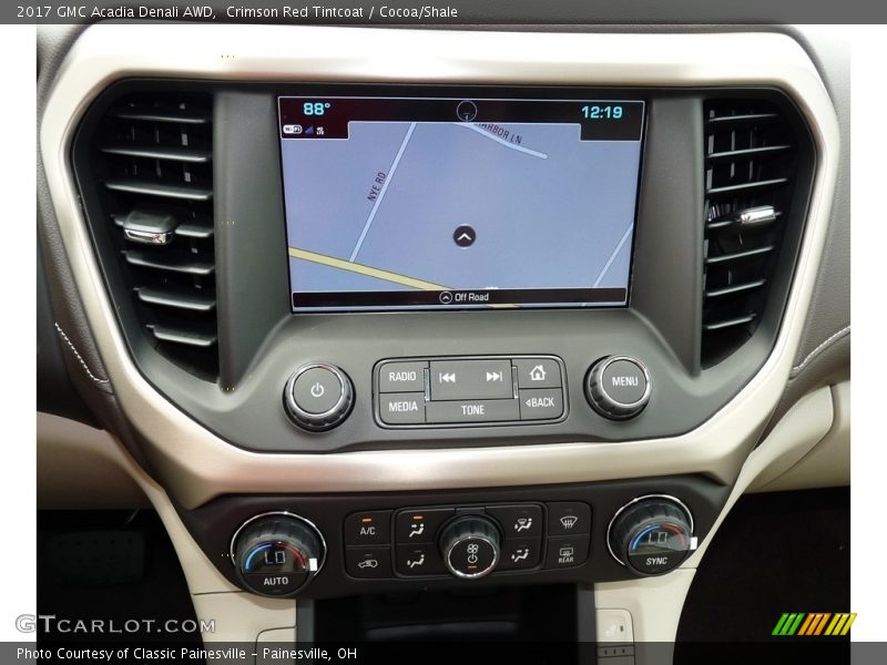 Controls of 2017 Acadia Denali AWD