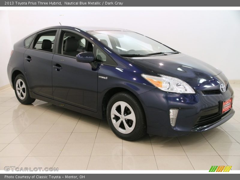 Nautical Blue Metallic / Dark Gray 2013 Toyota Prius Three Hybrid