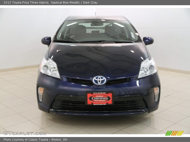 Nautical Blue Metallic / Dark Gray 2013 Toyota Prius Three Hybrid