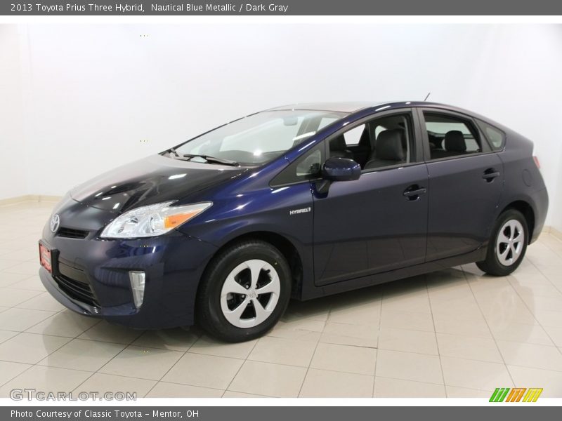 Nautical Blue Metallic / Dark Gray 2013 Toyota Prius Three Hybrid