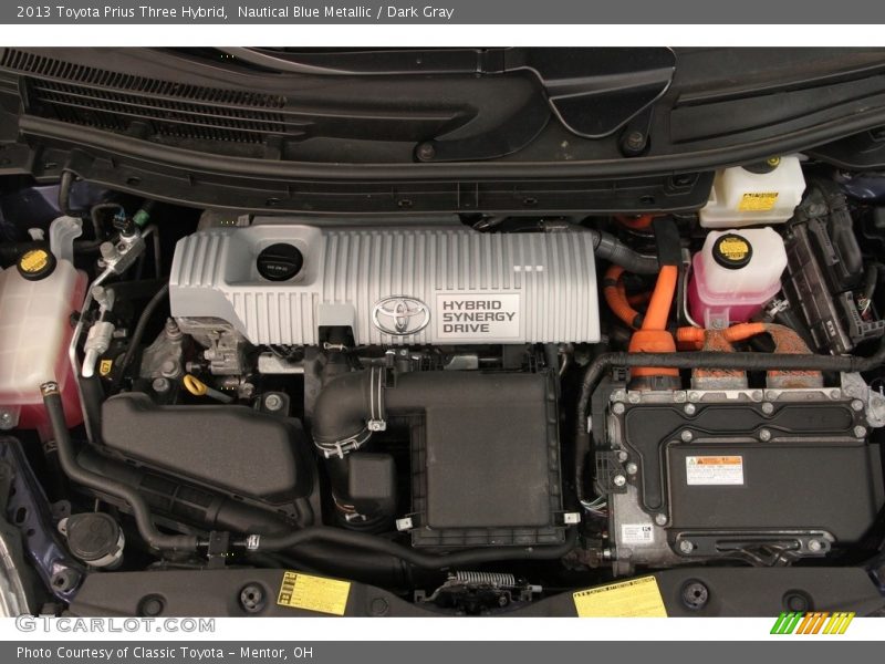 Nautical Blue Metallic / Dark Gray 2013 Toyota Prius Three Hybrid