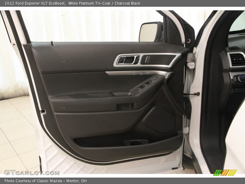 White Platinum Tri-Coat / Charcoal Black 2012 Ford Explorer XLT EcoBoost