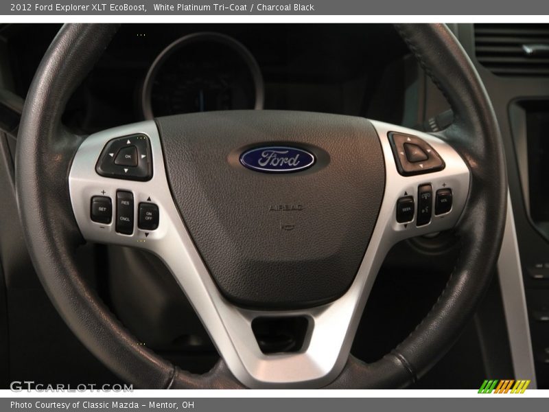 White Platinum Tri-Coat / Charcoal Black 2012 Ford Explorer XLT EcoBoost