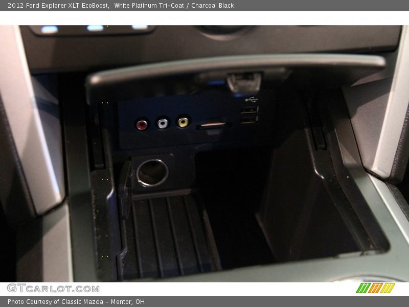 White Platinum Tri-Coat / Charcoal Black 2012 Ford Explorer XLT EcoBoost