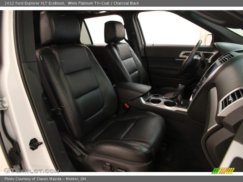 White Platinum Tri-Coat / Charcoal Black 2012 Ford Explorer XLT EcoBoost