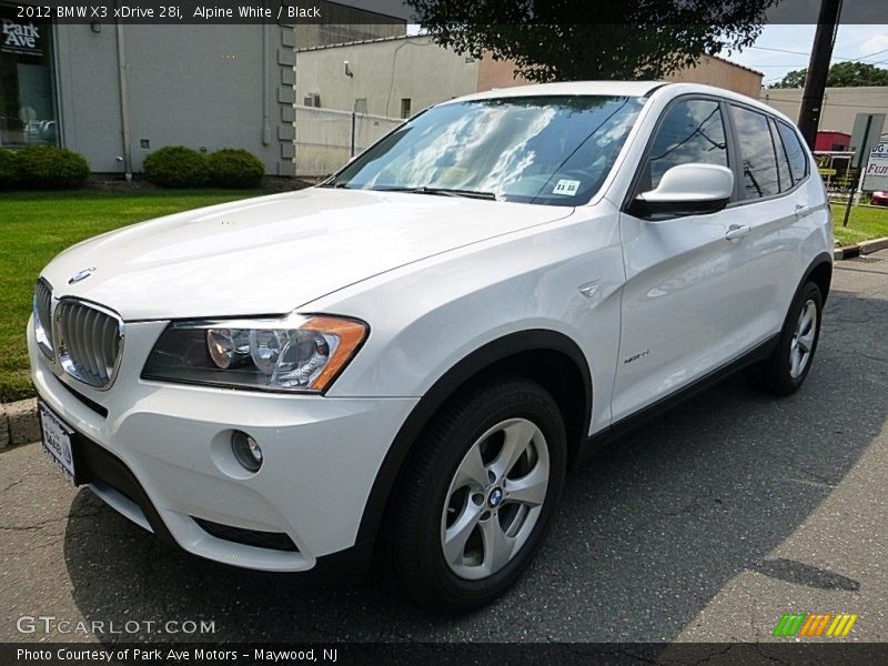 Alpine White / Black 2012 BMW X3 xDrive 28i