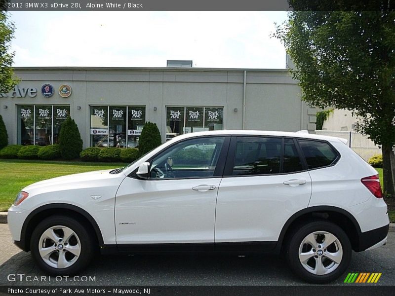 Alpine White / Black 2012 BMW X3 xDrive 28i