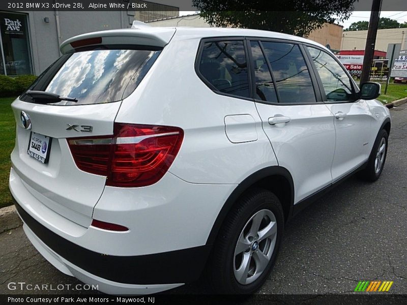 Alpine White / Black 2012 BMW X3 xDrive 28i