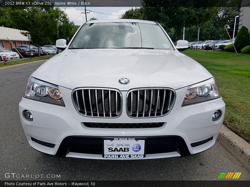 Alpine White / Black 2012 BMW X3 xDrive 28i