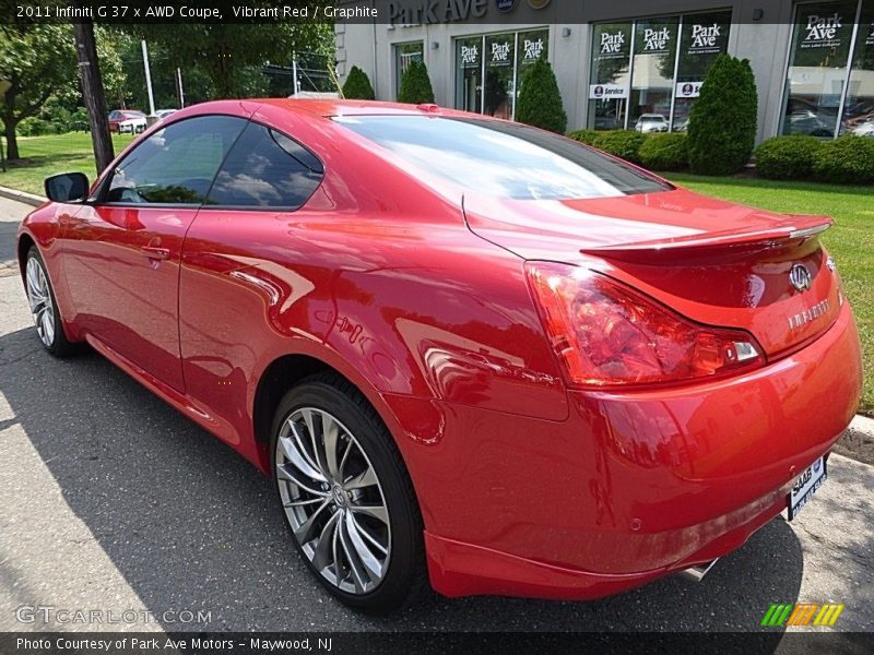 Vibrant Red / Graphite 2011 Infiniti G 37 x AWD Coupe
