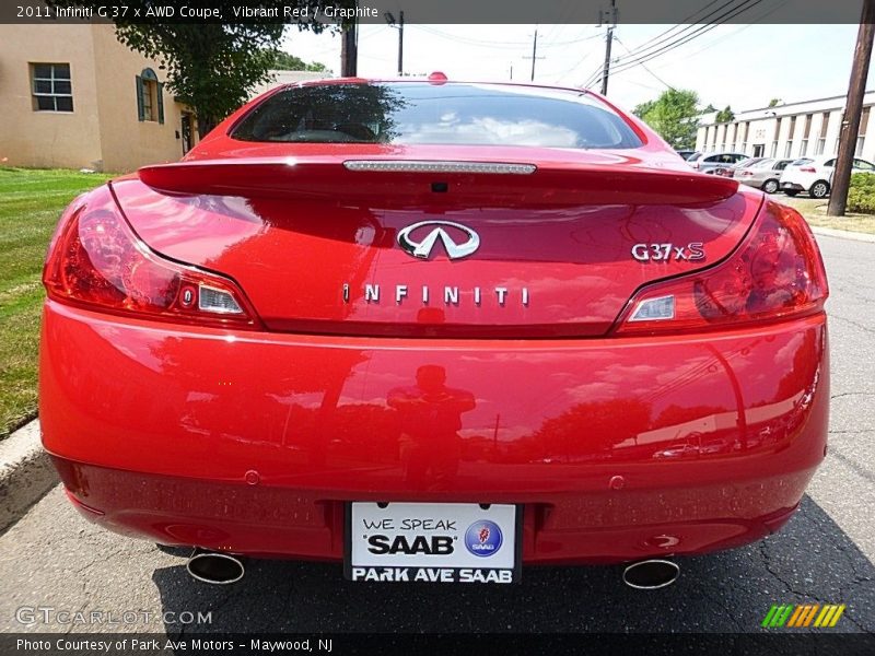 Vibrant Red / Graphite 2011 Infiniti G 37 x AWD Coupe