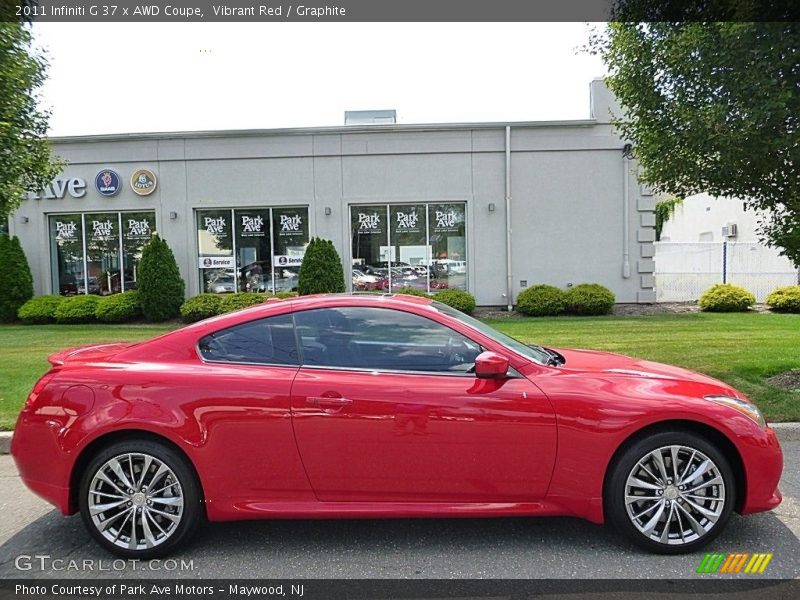 Vibrant Red / Graphite 2011 Infiniti G 37 x AWD Coupe