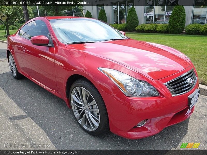 Vibrant Red / Graphite 2011 Infiniti G 37 x AWD Coupe