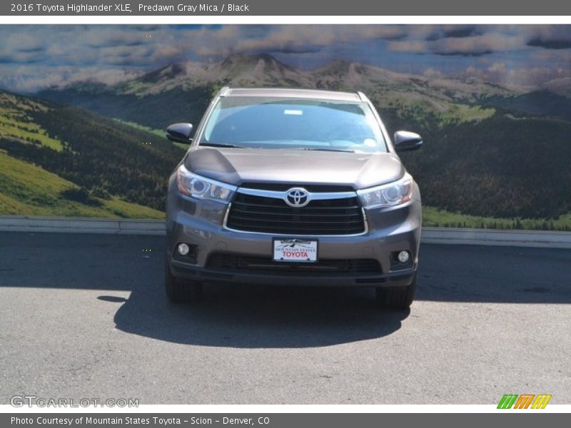Predawn Gray Mica / Black 2016 Toyota Highlander XLE