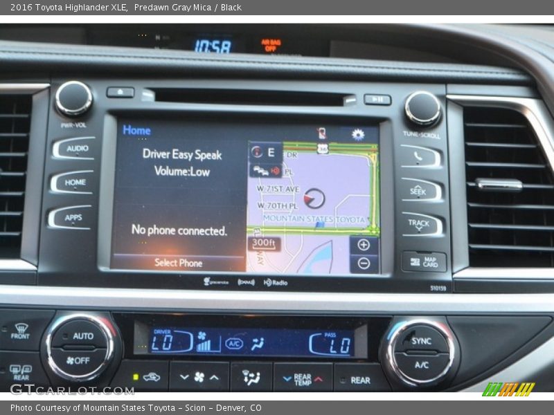 Predawn Gray Mica / Black 2016 Toyota Highlander XLE