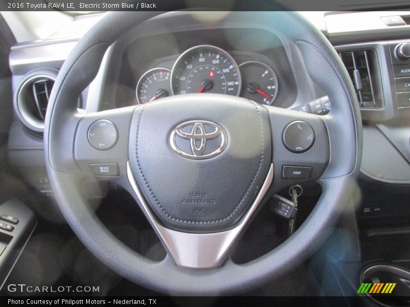 Electric Storm Blue / Black 2016 Toyota RAV4 LE