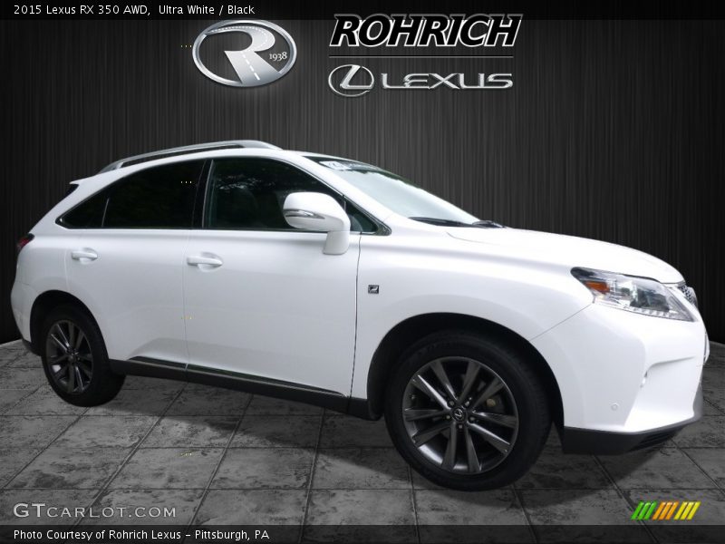 Ultra White / Black 2015 Lexus RX 350 AWD