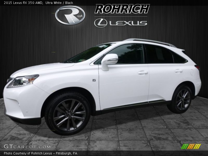 Ultra White / Black 2015 Lexus RX 350 AWD
