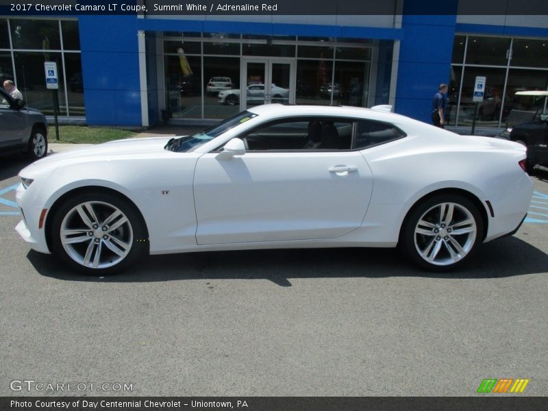 Summit White / Adrenaline Red 2017 Chevrolet Camaro LT Coupe