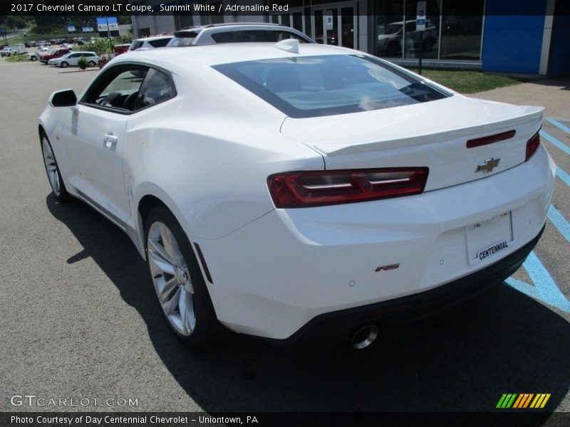 Summit White / Adrenaline Red 2017 Chevrolet Camaro LT Coupe