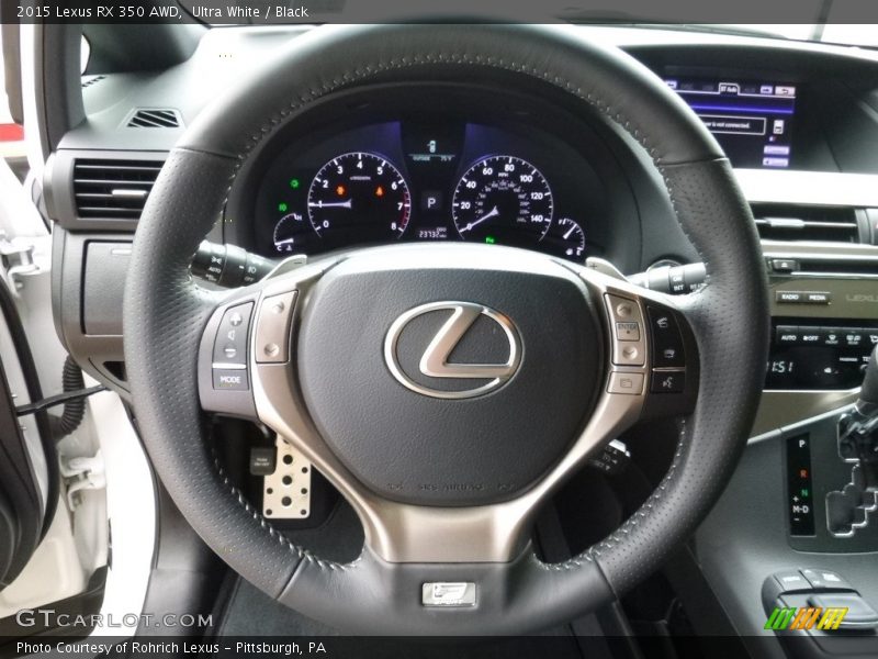 Ultra White / Black 2015 Lexus RX 350 AWD