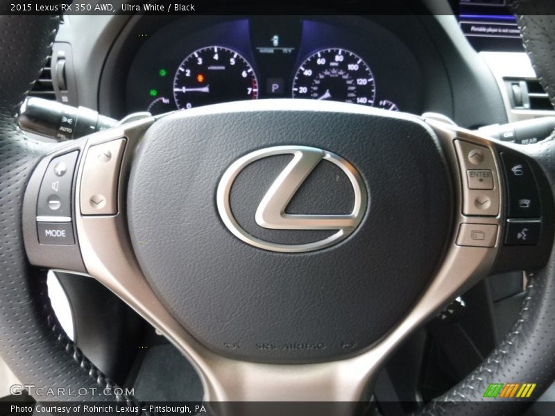 Ultra White / Black 2015 Lexus RX 350 AWD
