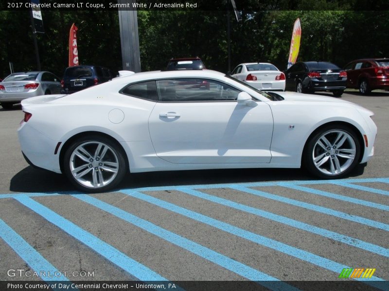 Summit White / Adrenaline Red 2017 Chevrolet Camaro LT Coupe