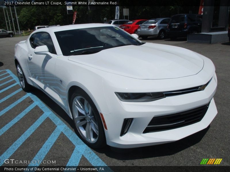 Summit White / Adrenaline Red 2017 Chevrolet Camaro LT Coupe