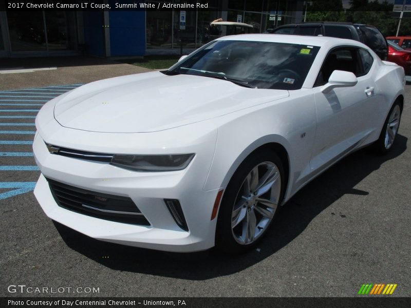Summit White / Adrenaline Red 2017 Chevrolet Camaro LT Coupe