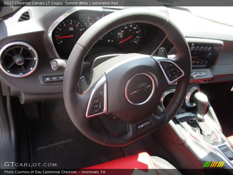 Summit White / Adrenaline Red 2017 Chevrolet Camaro LT Coupe