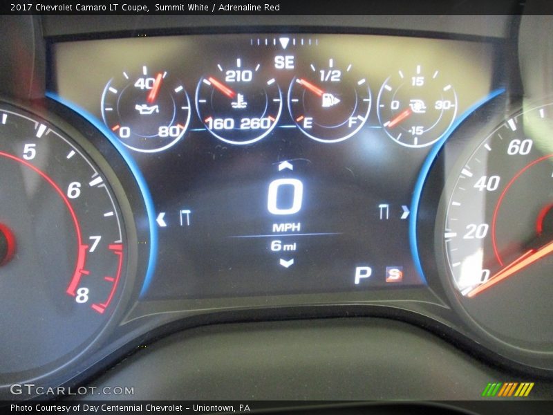 Summit White / Adrenaline Red 2017 Chevrolet Camaro LT Coupe