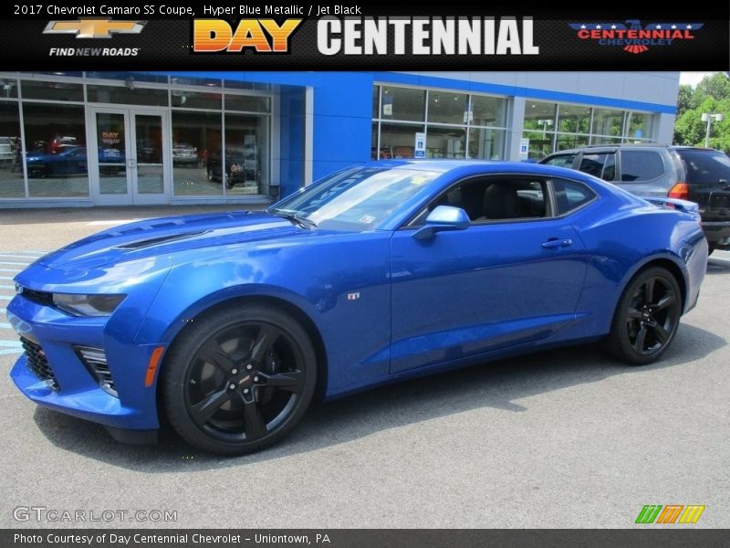Hyper Blue Metallic / Jet Black 2017 Chevrolet Camaro SS Coupe