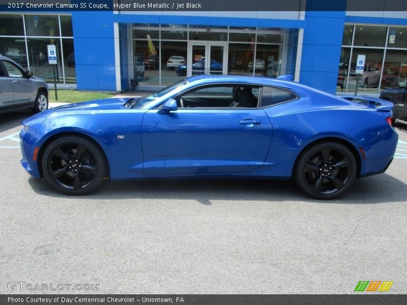 Hyper Blue Metallic / Jet Black 2017 Chevrolet Camaro SS Coupe