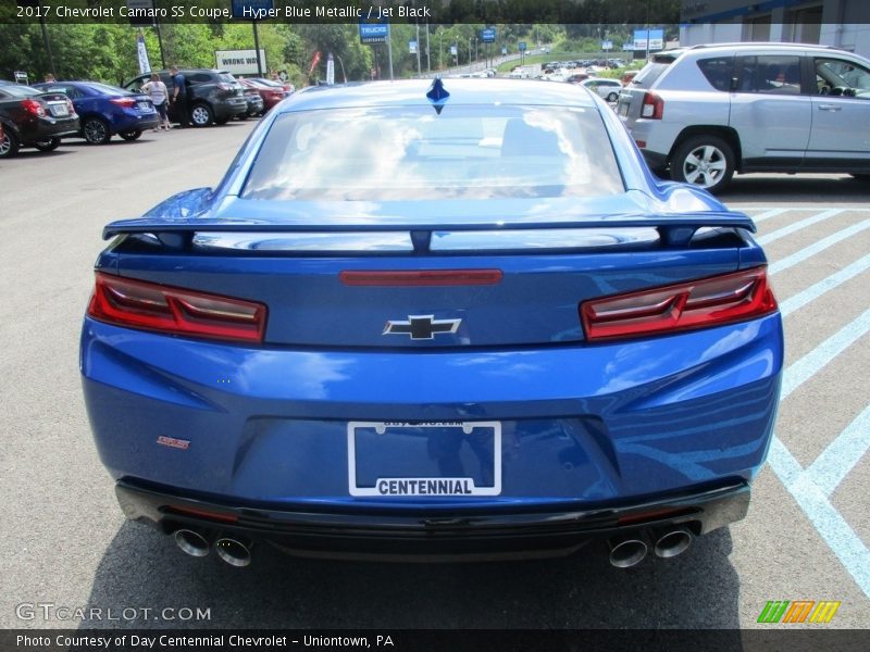 Hyper Blue Metallic / Jet Black 2017 Chevrolet Camaro SS Coupe