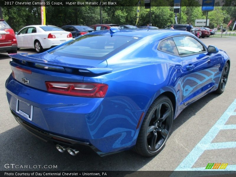 Hyper Blue Metallic / Jet Black 2017 Chevrolet Camaro SS Coupe