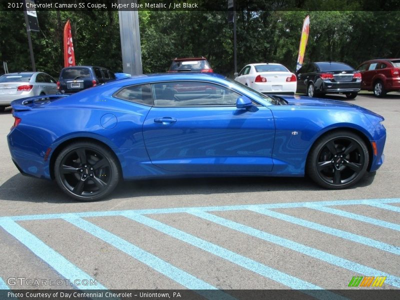 Hyper Blue Metallic / Jet Black 2017 Chevrolet Camaro SS Coupe