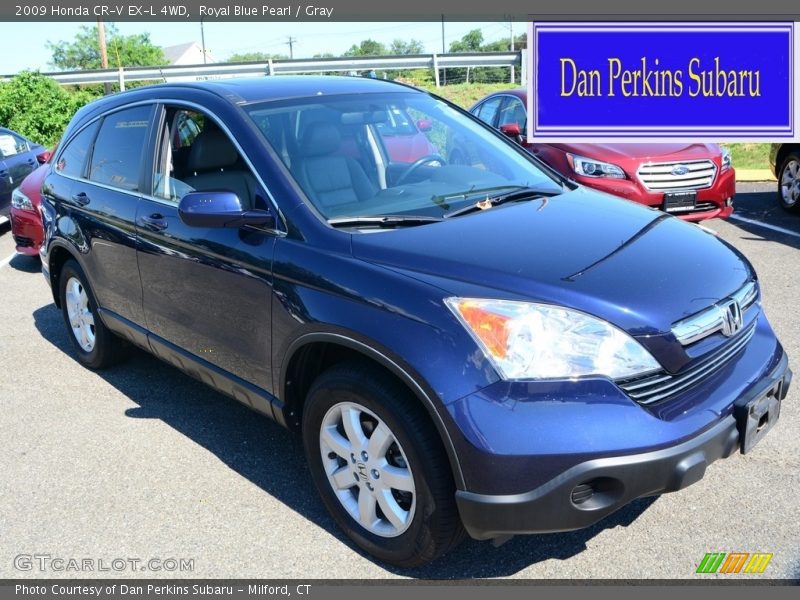 Royal Blue Pearl / Gray 2009 Honda CR-V EX-L 4WD