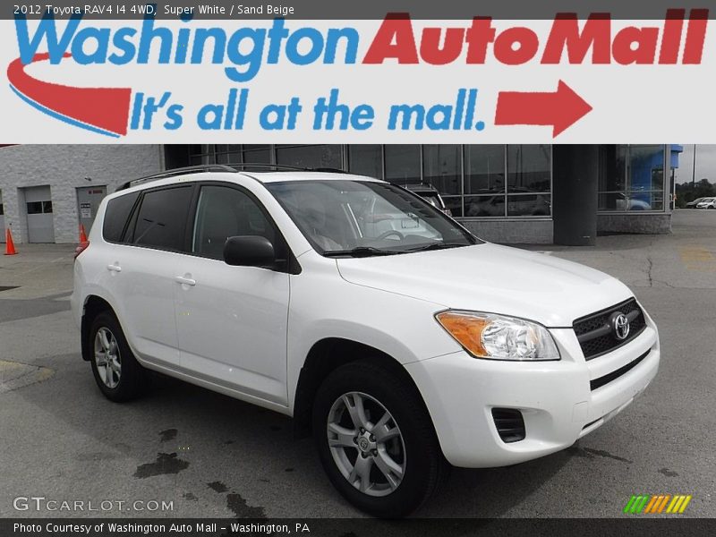 Super White / Sand Beige 2012 Toyota RAV4 I4 4WD