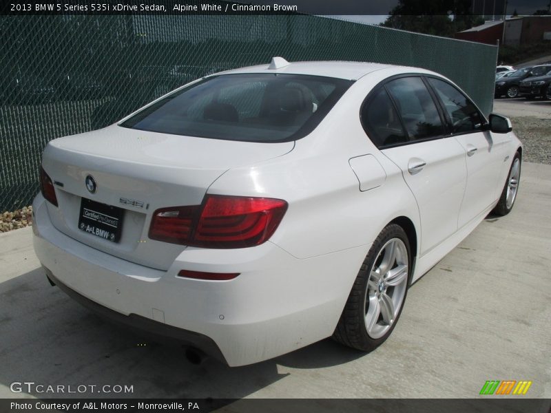 Alpine White / Cinnamon Brown 2013 BMW 5 Series 535i xDrive Sedan